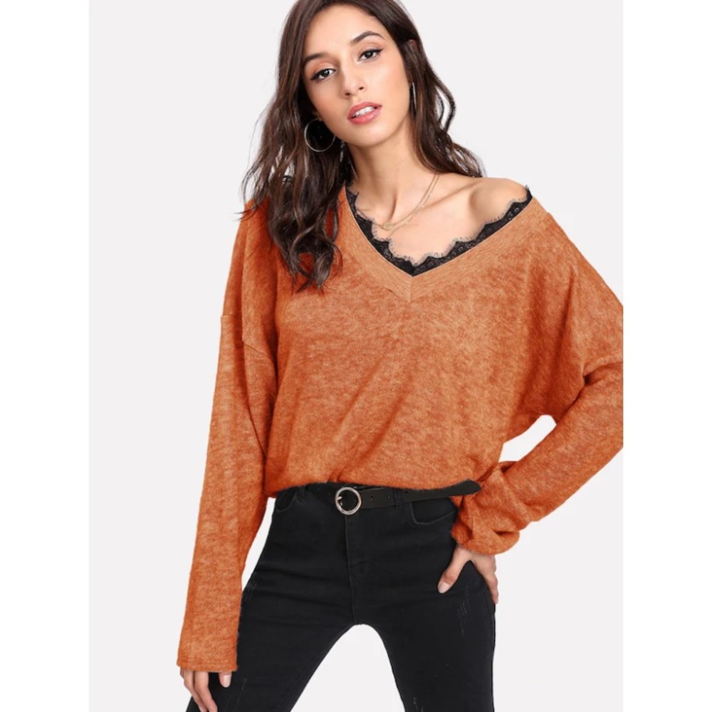 Eyelash Lace Oversized Sweater NWT